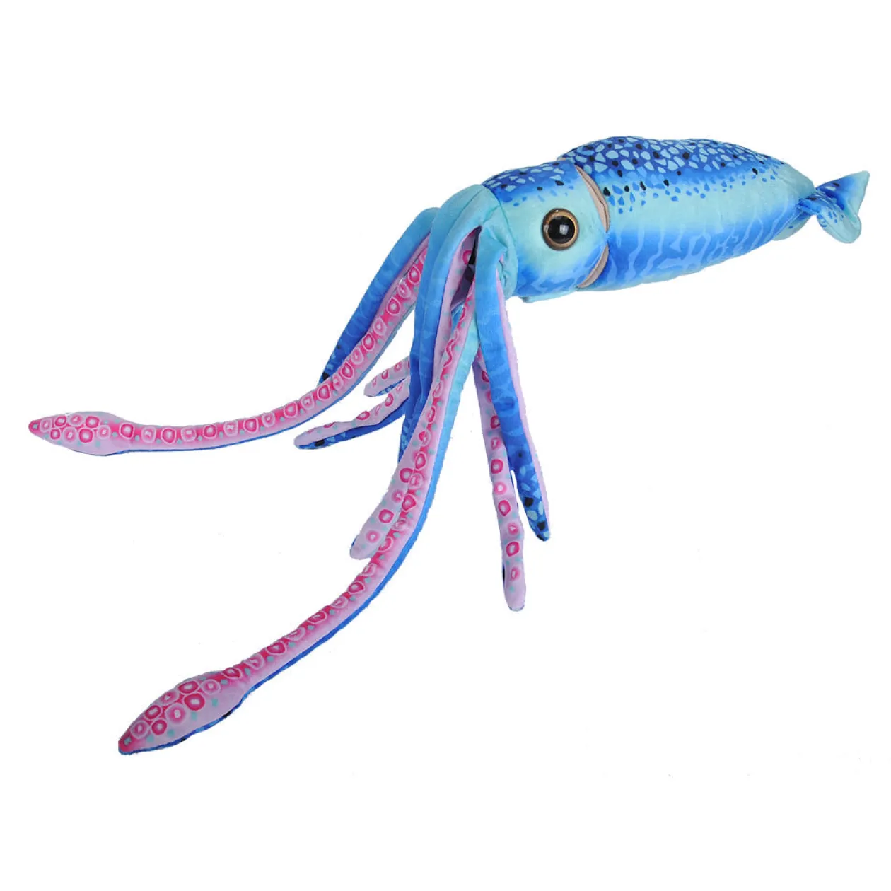 Wild Republic Blue Squid Stuffed Animal - 12" Store