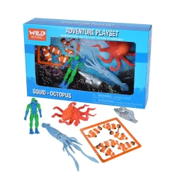 Wild Republic Junior Adventure Playset - Squid and Octopus New