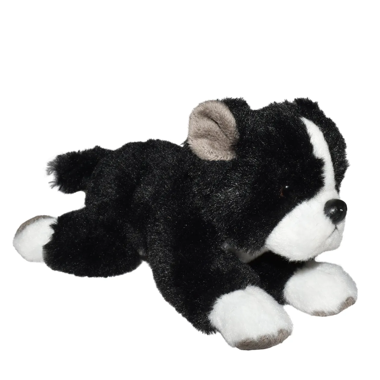 Wild Republic Laying Boston Terrier Dog Stuffed Animal - 6" Clearance