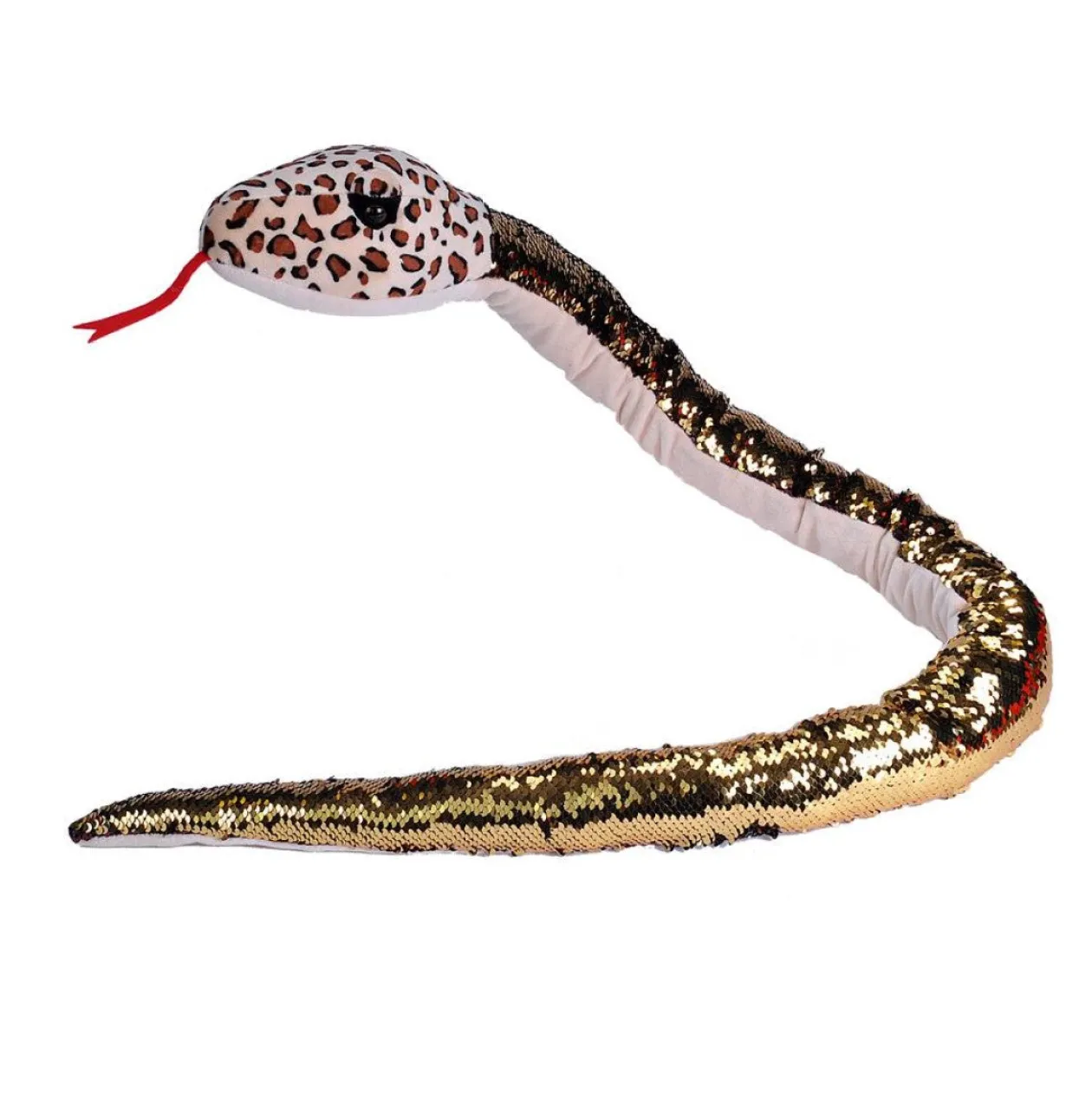 Wild Republic Leopard Sequin Snake Stuffed Animal - 54" Flash Sale