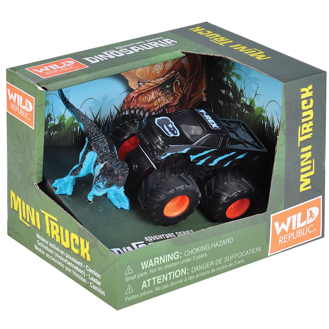 Wild Republic Mini Truck and T-Rex Adventure Set New