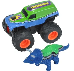 Wild Republic Mini Truck and Triceratops Adventure Set New