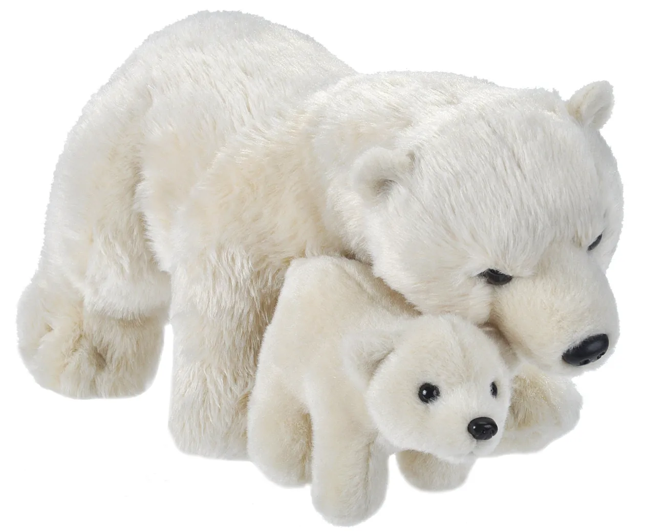 Wild Republic Polar Bear - Mom & Baby 12" New