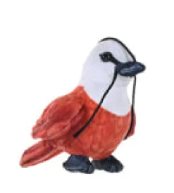 Wild Republic Rainforest Birds Three Wattled Bellbird Stuffed Animal - 4.5" Clearance