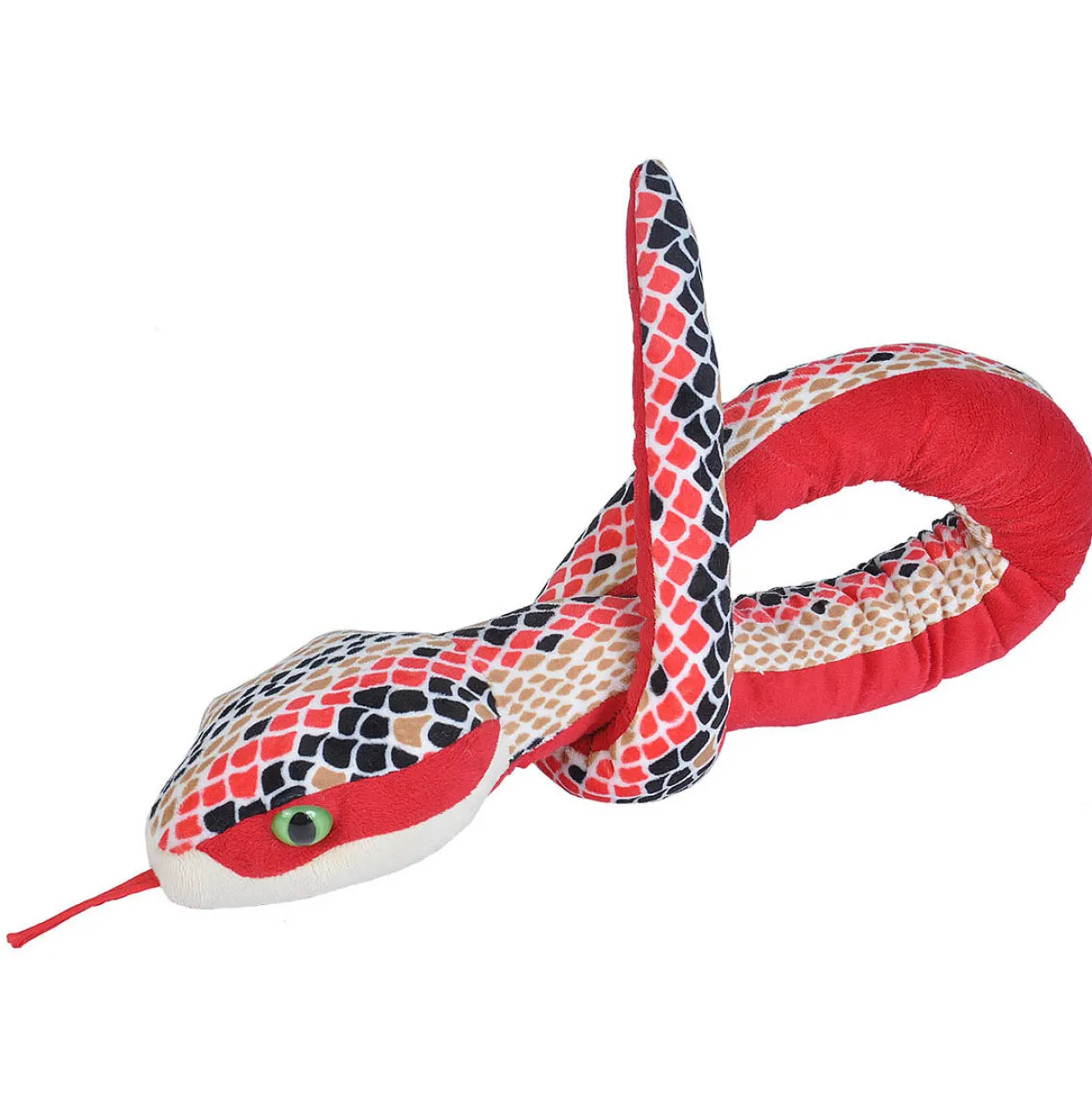Wild Republic Red Scales Snake Stuffed Animal - 54" Outlet