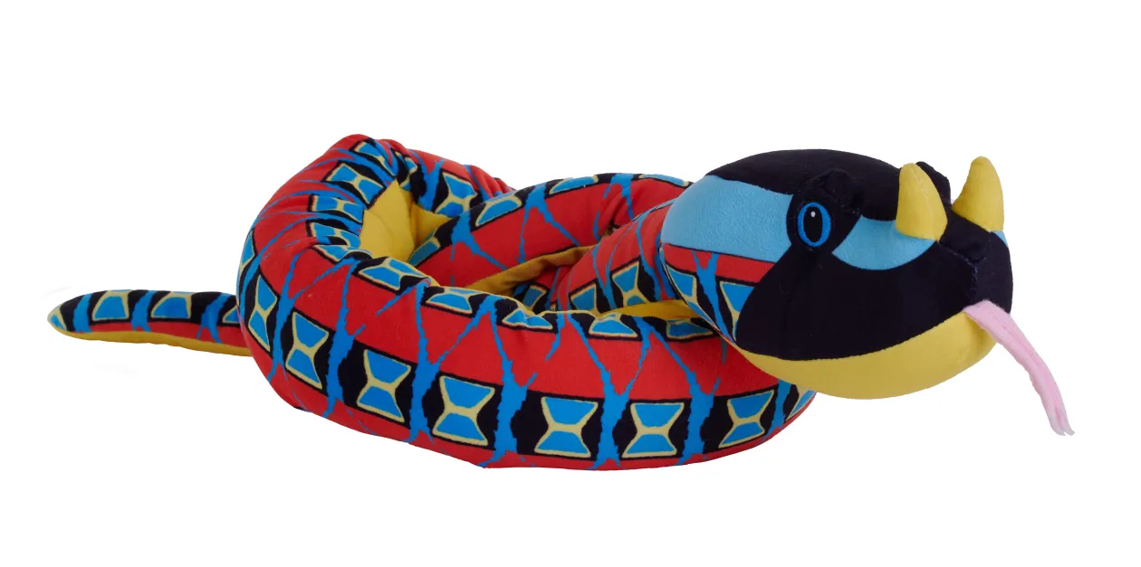 Wild Republic Snakesss Eco Rhino Viper Stuffed Animal - 54" Hot