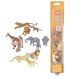 Wild Republic Tube of African Wildlife Family Figurines Hot