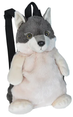 Wild Republic Wolf Backpack - 14" Cheap