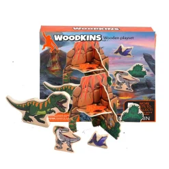 Wild Republic Woodkins - Dino Mountain New