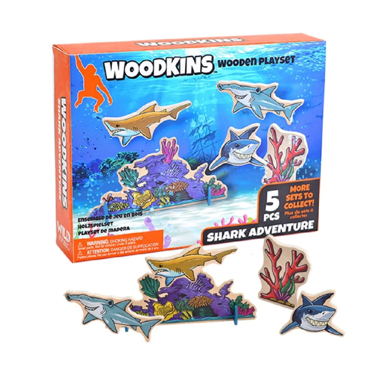 Wild Republic Woodkins - Shark Cheap