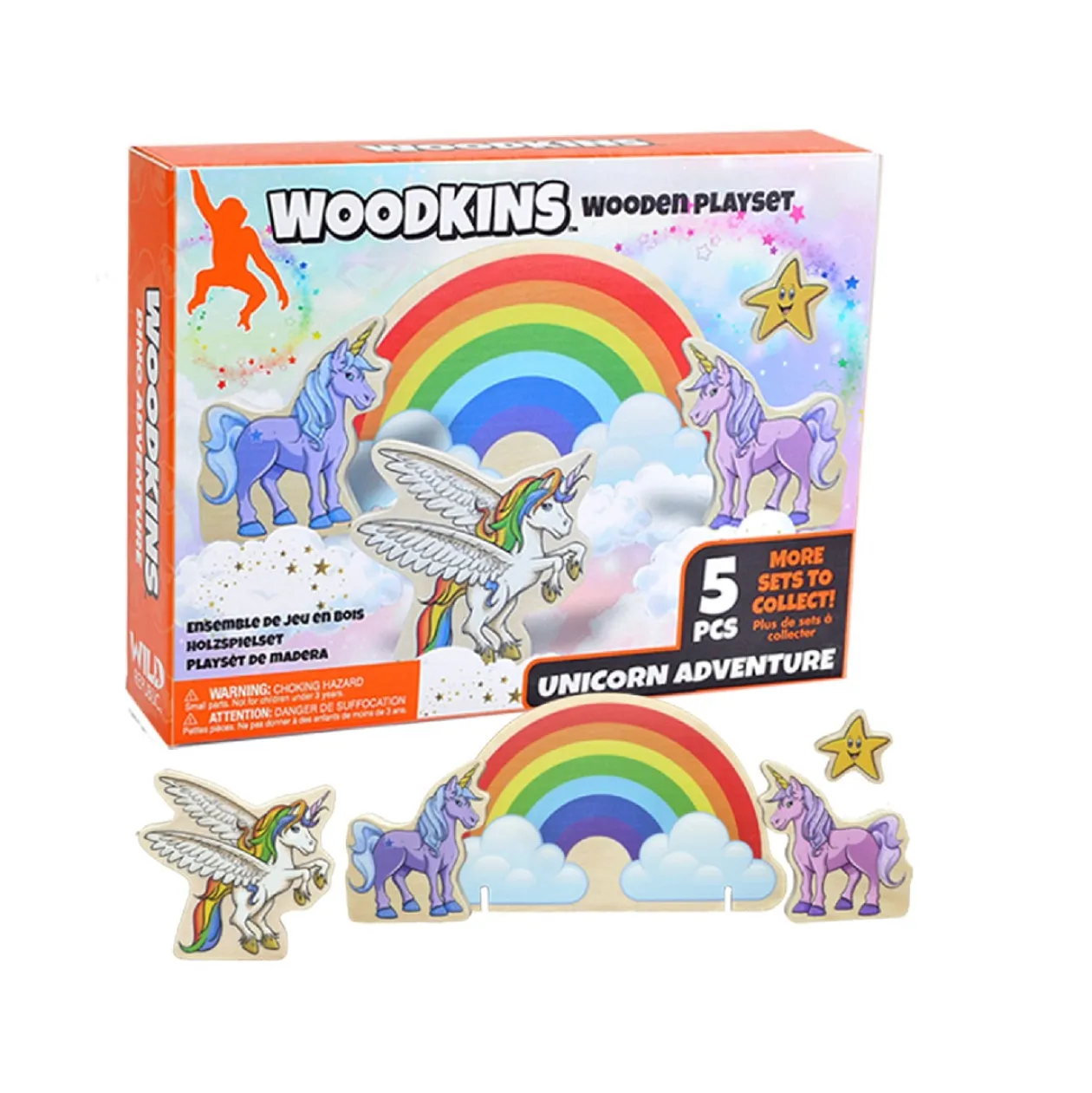 Wild Republic Woodkins - Unicorn Best